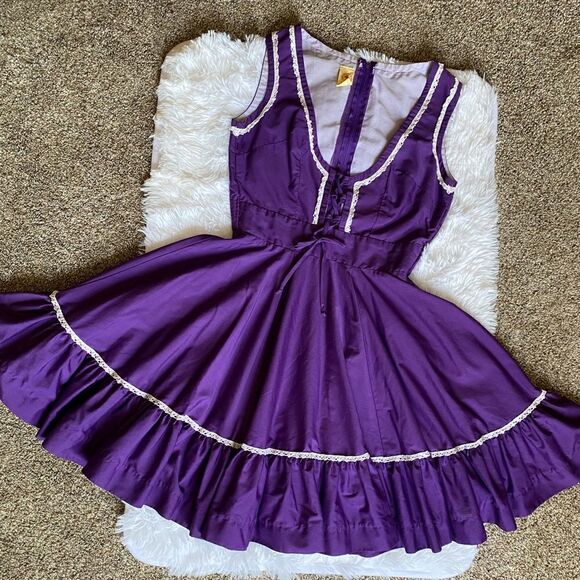 Partners Please Dress 60’s Vintage Square Dance Swing Prairie Handmade Size 8